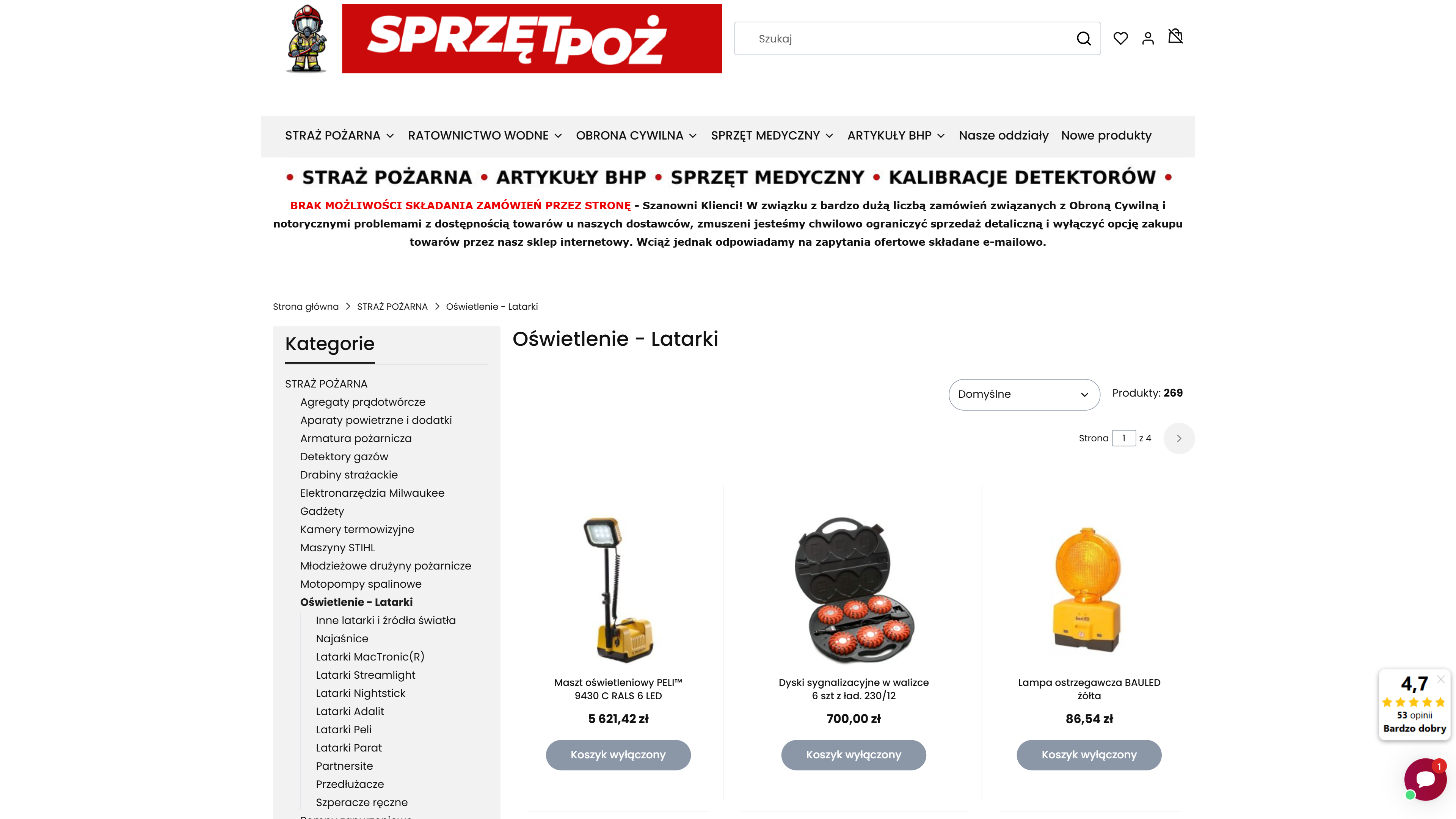 Latarki strażackie i lampy ostrzegawcze - co powinno znaleźć się w wyposażeniu OSP?